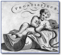 Hercules in his Cradle Strangles two Serpents.